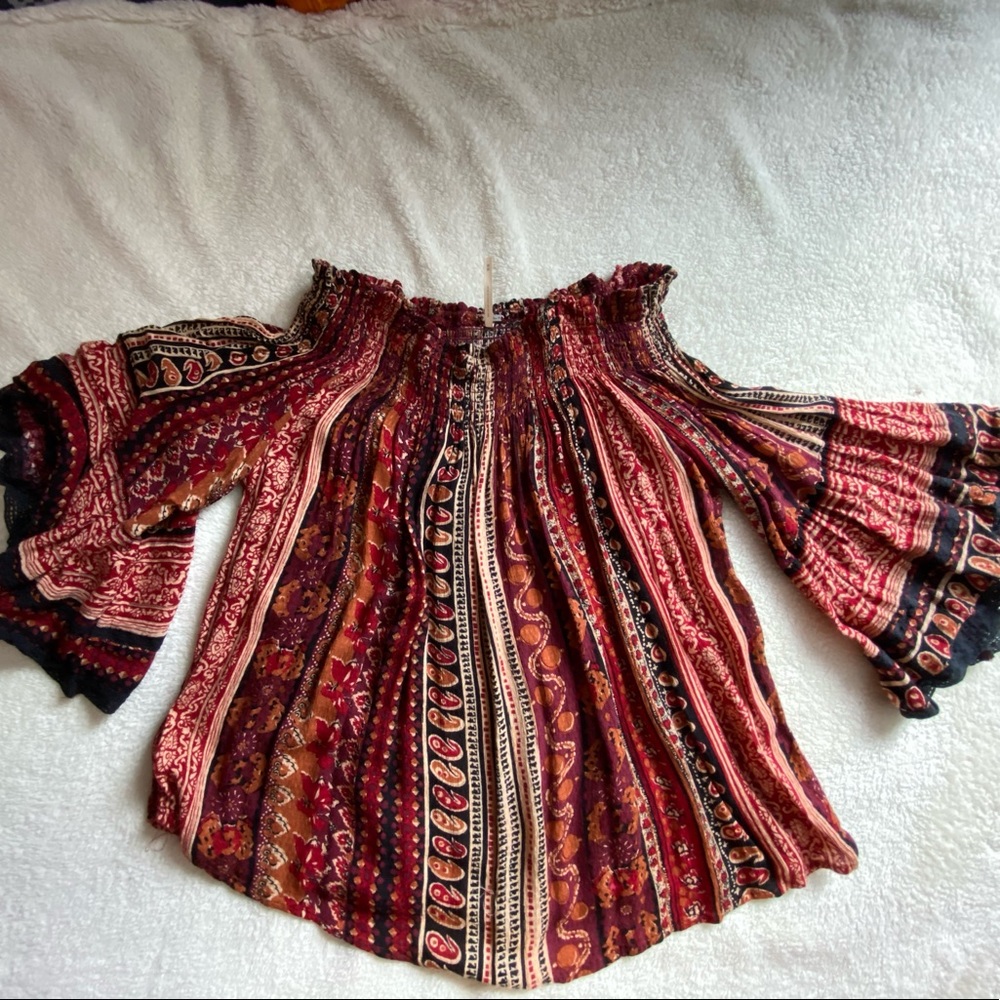 Bohemian Off-Shoulder Blouse